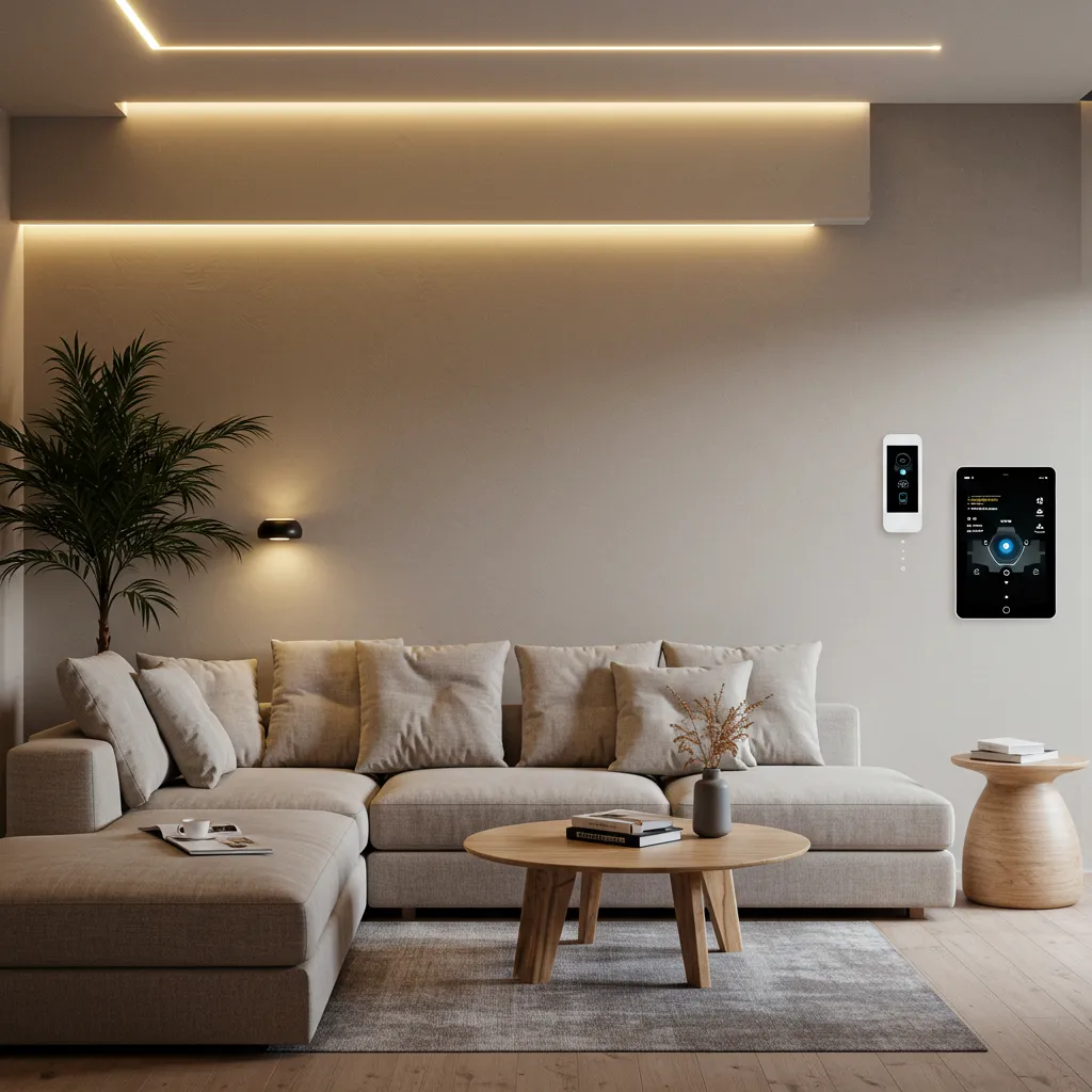 Modern cozy interior design with plants and natural textures-2