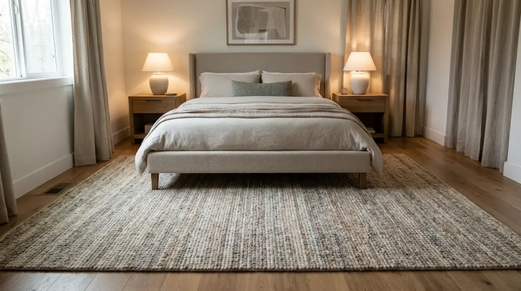 How Rug Placement Affects Bedroom Balance